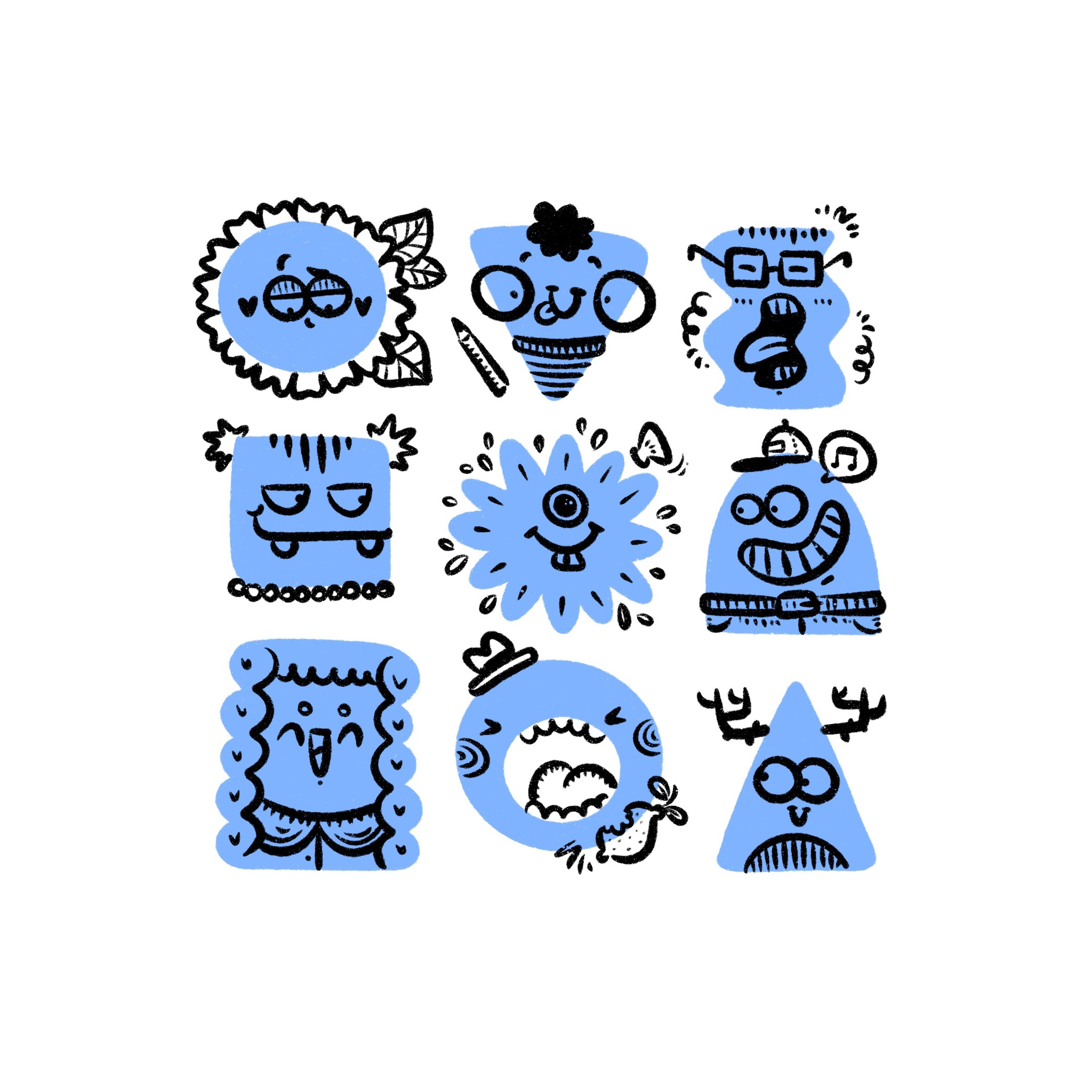 Doodle Emotions ✏️ cartoon character character design comic doodle emotion fun illustration