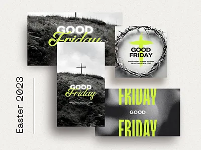 Good Friday Canva Templates branding canva canva template church cross design easter good friday holy week instagram instagram template jesus lent religion social media social media design