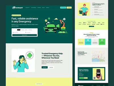 SwiftHelp247 — Emergency Assistance Website Design 247 ambulance service emergency app emergency services health emergency health tech landing page mvp national emergency rescue website service design startup design uidesign uiux ux design web design website design