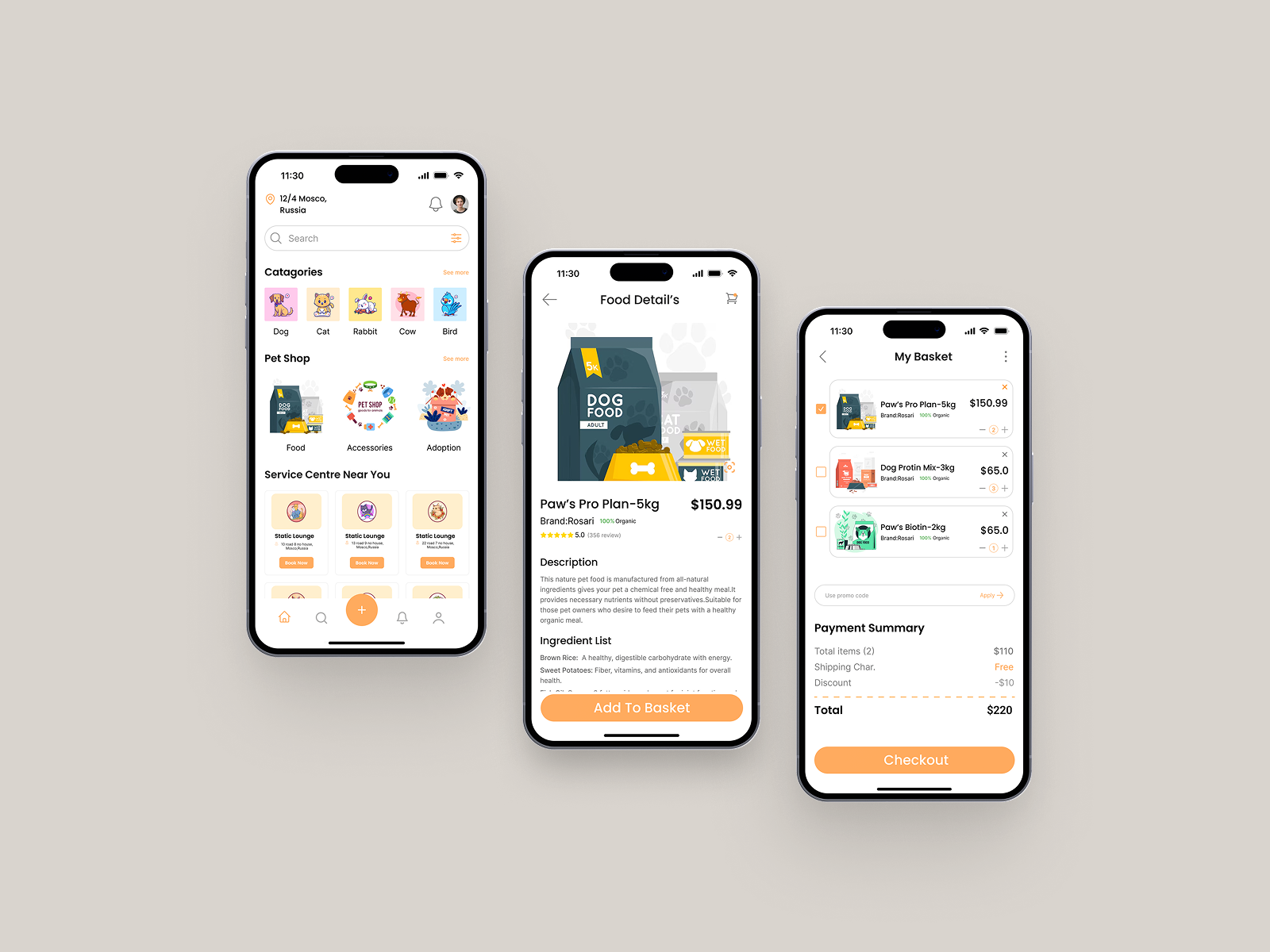 Pet Shop Mobile App UI Design app design app interface cart ui checkout screen clean ui dribbble shot ecommerce app figma design ios app design minimal ui mobile app mobile ecommerce modern app design pet shop app product design shopping app ui case study ui design ui inspiration ux design