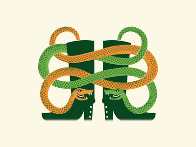 Boots n' Snakes band poster design digital art gig poster graphic design illustration poster design show poster snakes textures vector