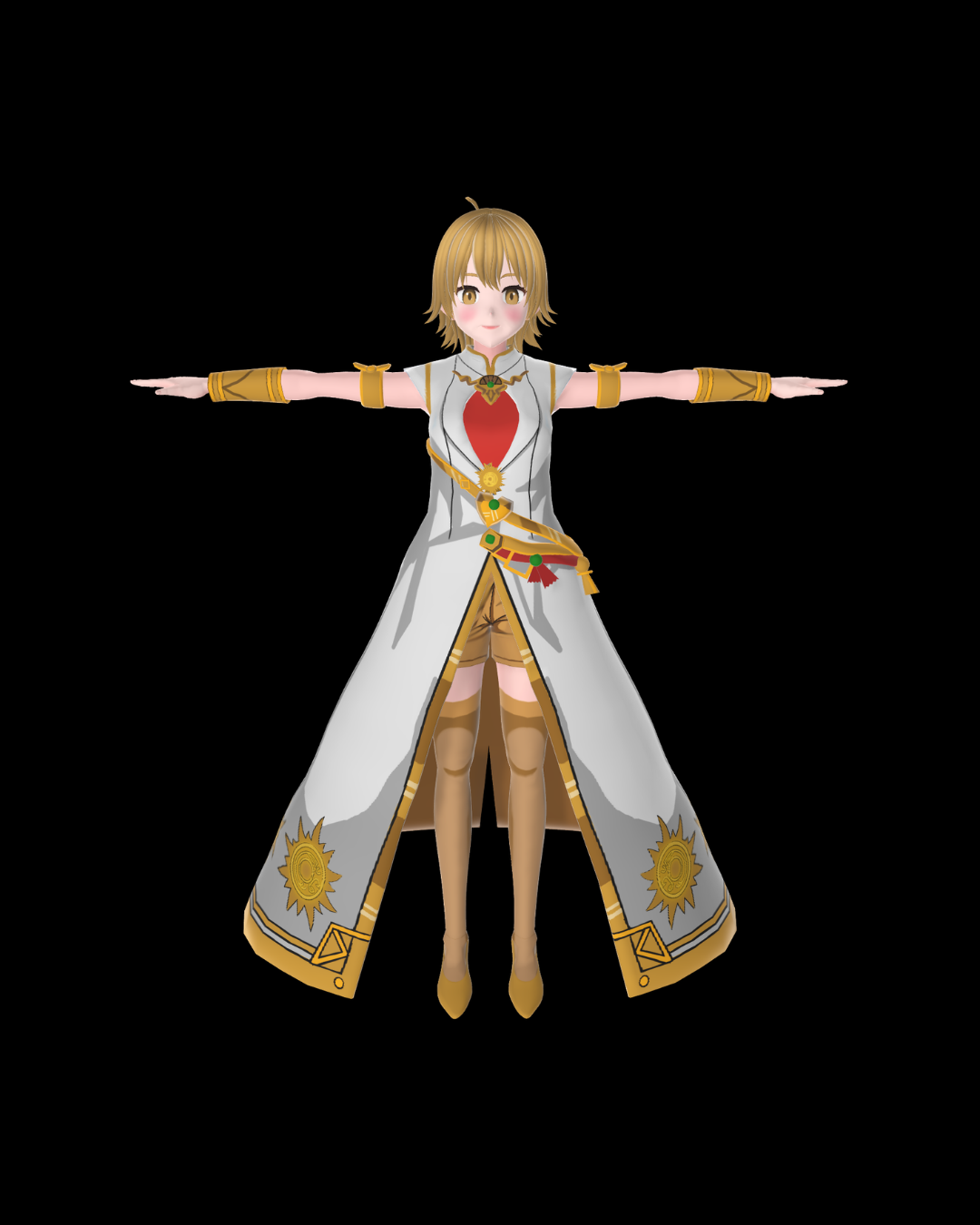 Sunelle for VRChat 3d 3d modeling anime blender cartoon commission design girl rig stallion studio limited sunelle vrchat