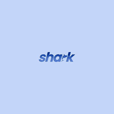 shark design logo modern shark simple wordmark