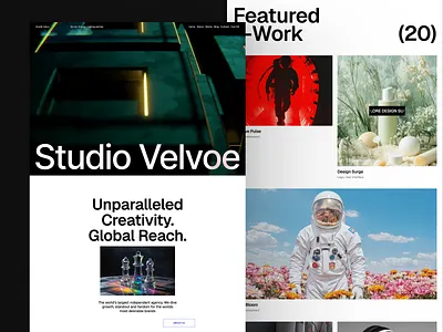 Studio Velove - Creative Agency Website Design agency agency site agency website creative agency digital agency framer framer designer framer website marketing agency uidesign uxdesign web design webflow webflow designer webflow website website website design