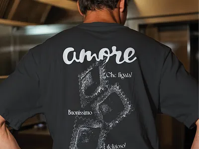 Amore t-shirt ravioli adobe brand branding design graphic design illustration logo merchandising photoshop t shirt