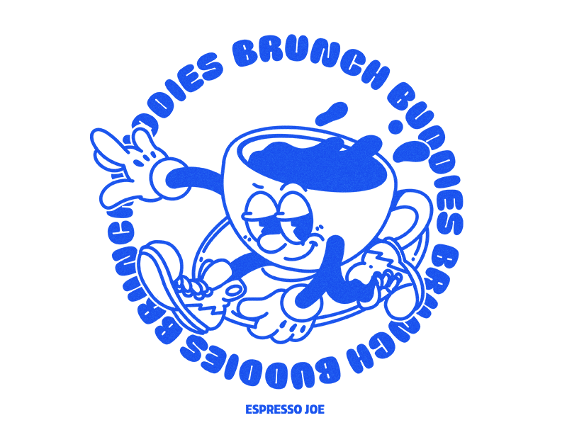 BrunchBuddies - Espresso Joe branding chara design flat graphic design illustration logo print procreate vector