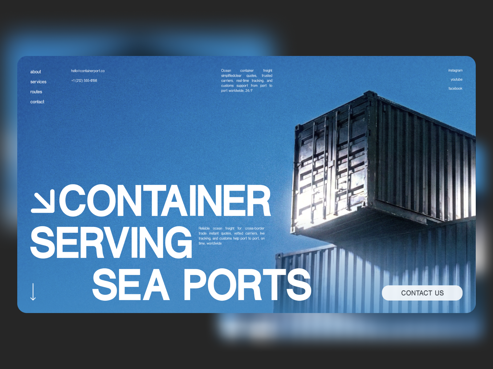 Landing page - DELIVERY service