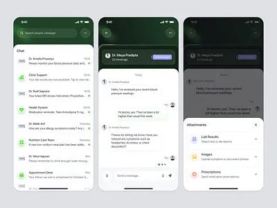 Healthcare Messaging Mobile App: Doctor Consultation app design app design monitoring consultation digital health doctor doctor consultation health health dashboard health platform patient app healthcare ios ios app design medical medical platform mobile mobile app mobile app design product design saas telemedicine