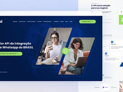 Landing page Z-Api interface design landing page ui