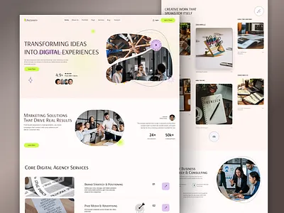 Digital Marketing Website UI ui