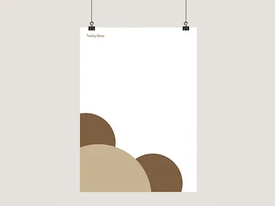 Teddy Bear | Illustration Poster bear graphics illustration minimal poster shapes simple teddy text typography