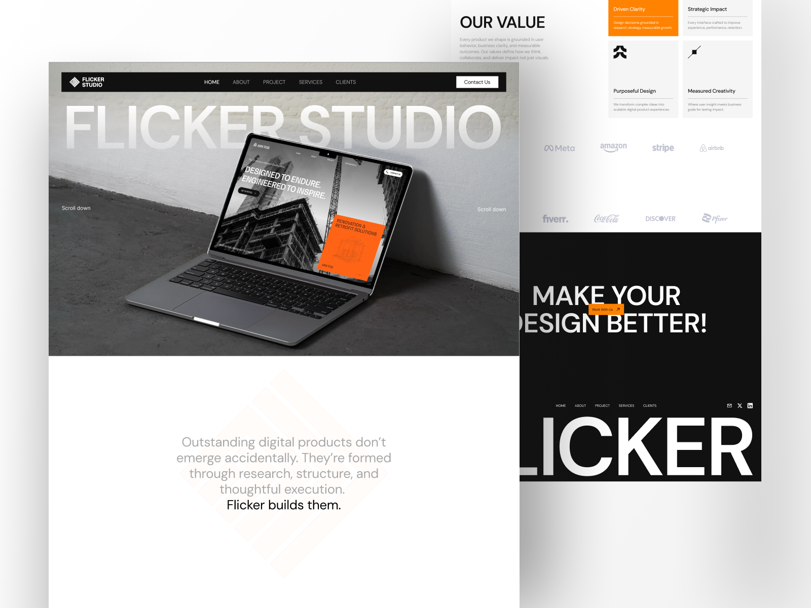 Flicker Studio - Agency Landing Page