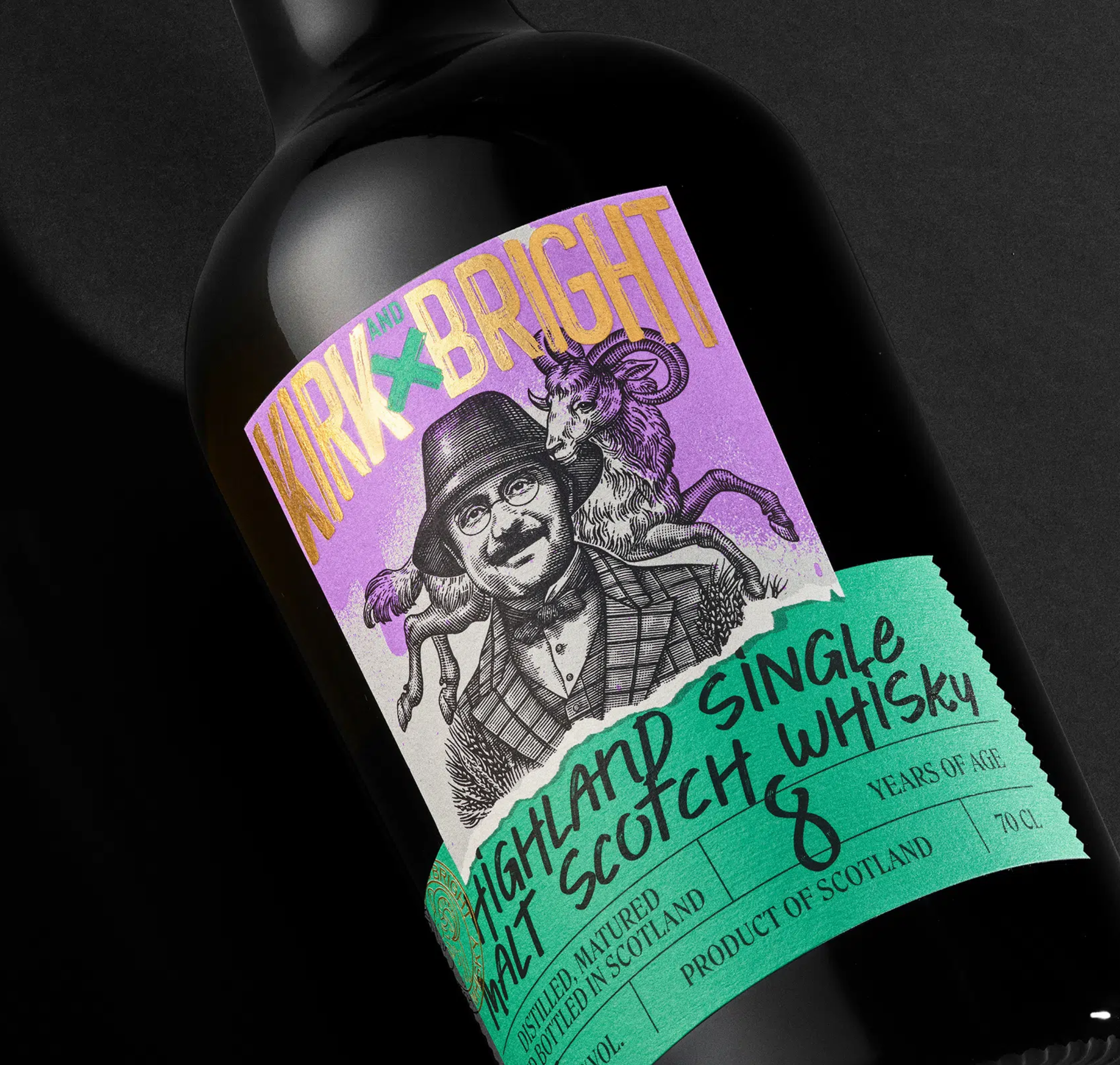 Kirk & Bright Label Illustration by Steven Noble artwork branding design engraving etching illustration label line art pen and ink scratchboard steven noble vintage art woodcut