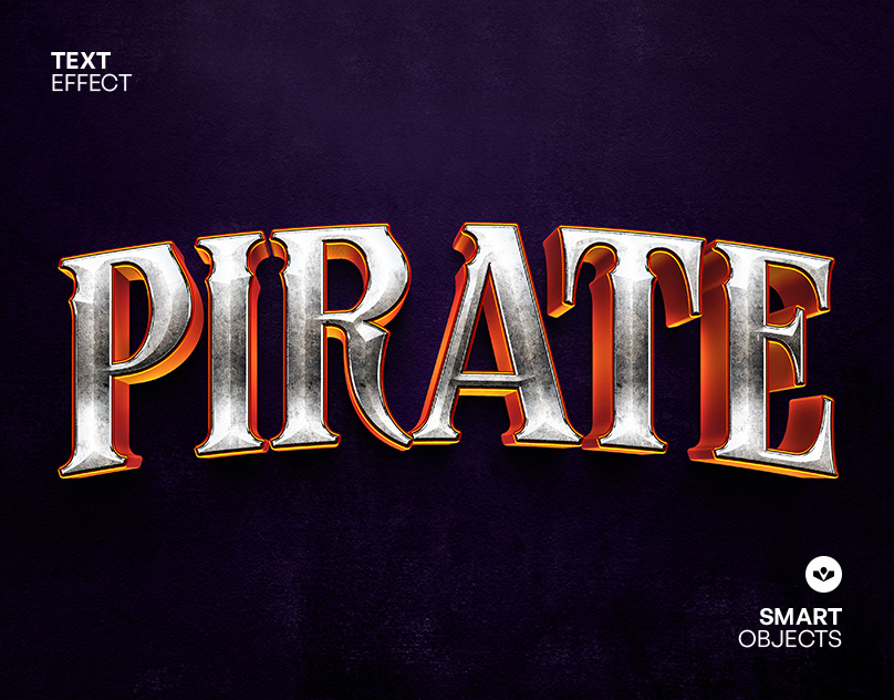 Pirate Text Effect design effect graphic design photoshop pirate solasome template text typography