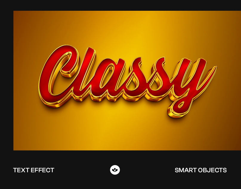 Classy Luxury Text Effect design effect gold graphic design illustration luxury photoshop red solasome text typography