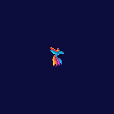 OCEAN DANCER dancing fish design logo modern ocean rainbow fish simple