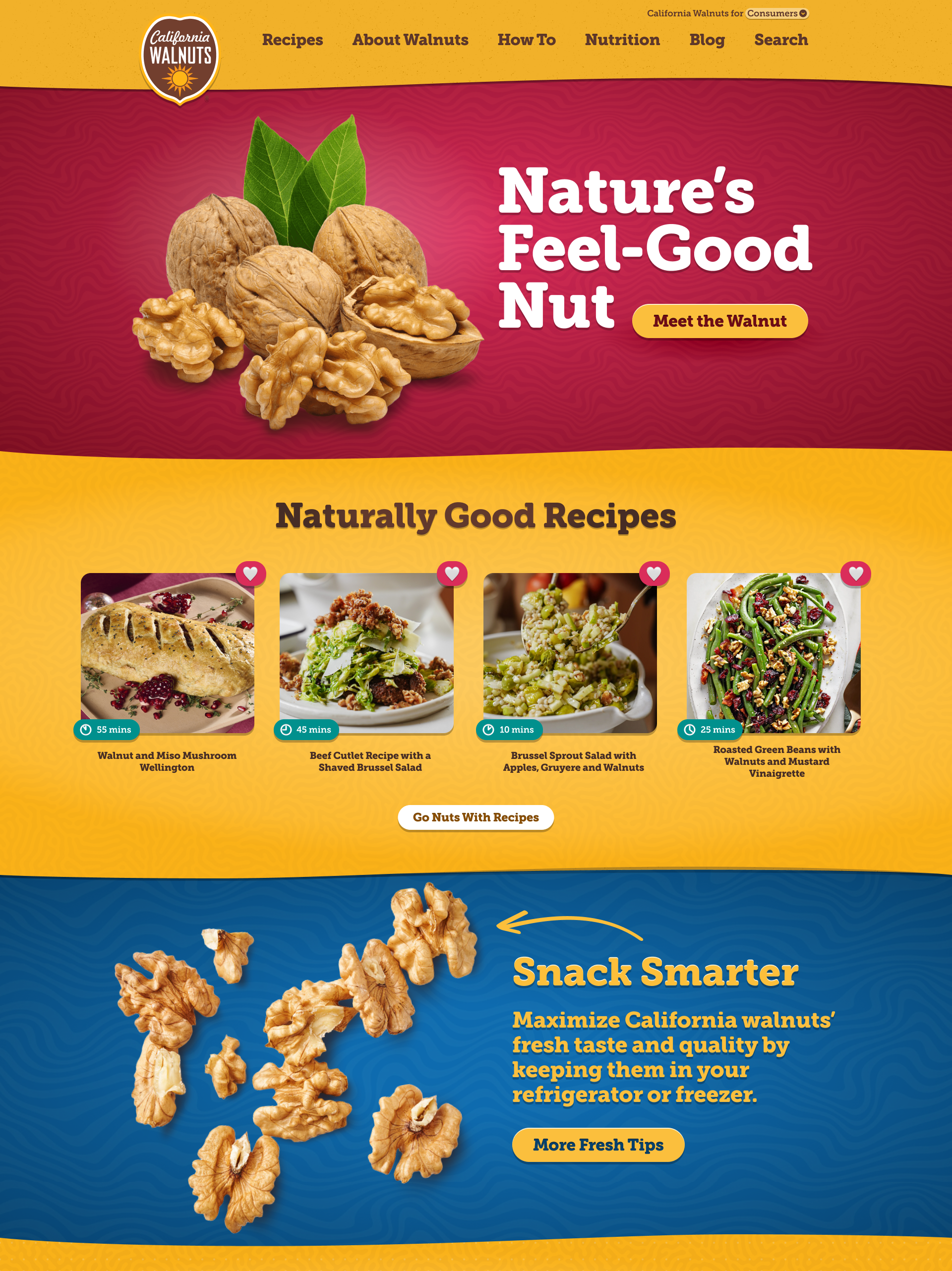 California Walnuts commodity consumer desktop home homepage website