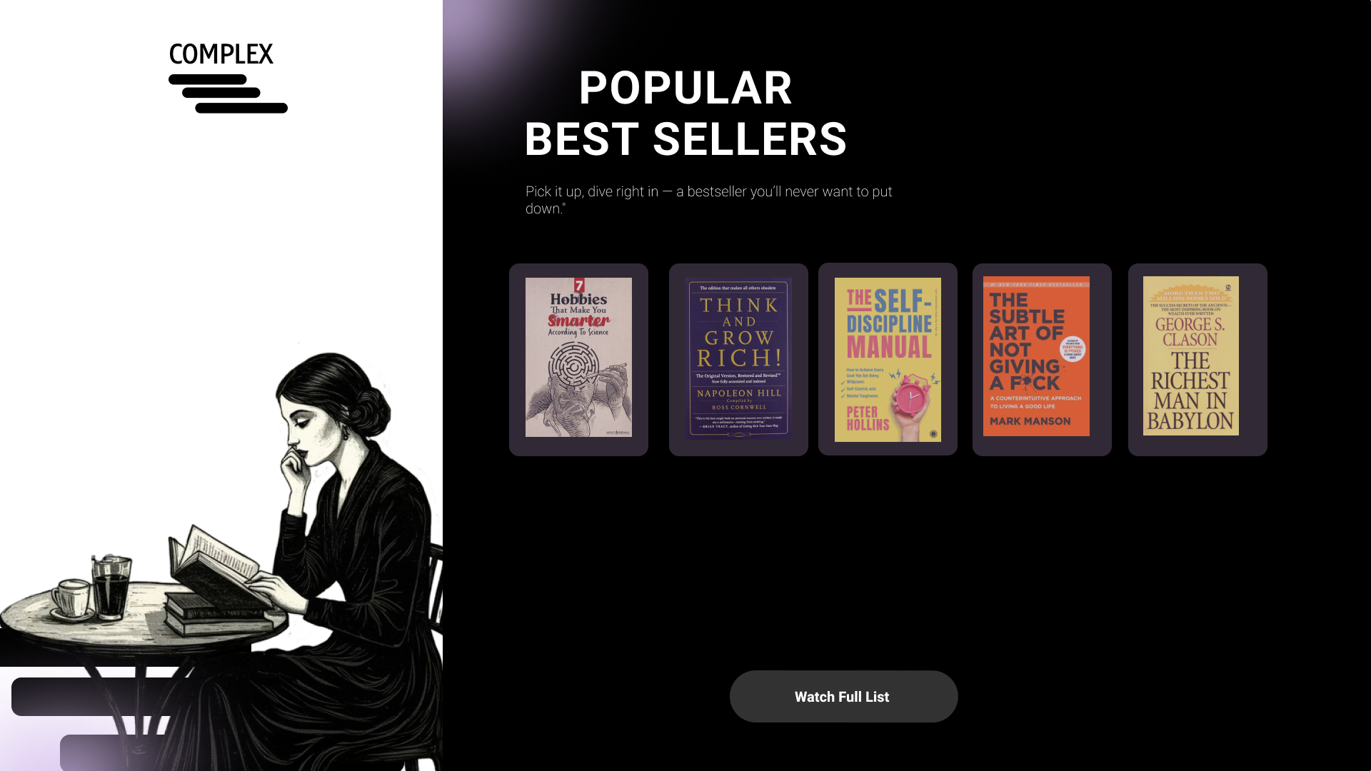 COMPLEX LIBRARY branding graphic design ui