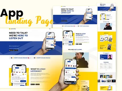 Modern App UI Design – Mental Health Support Platform clean ui cms conversion focused figma mental health app modern web design saas website startup website ui ux webdesign webflow website ui wordpress