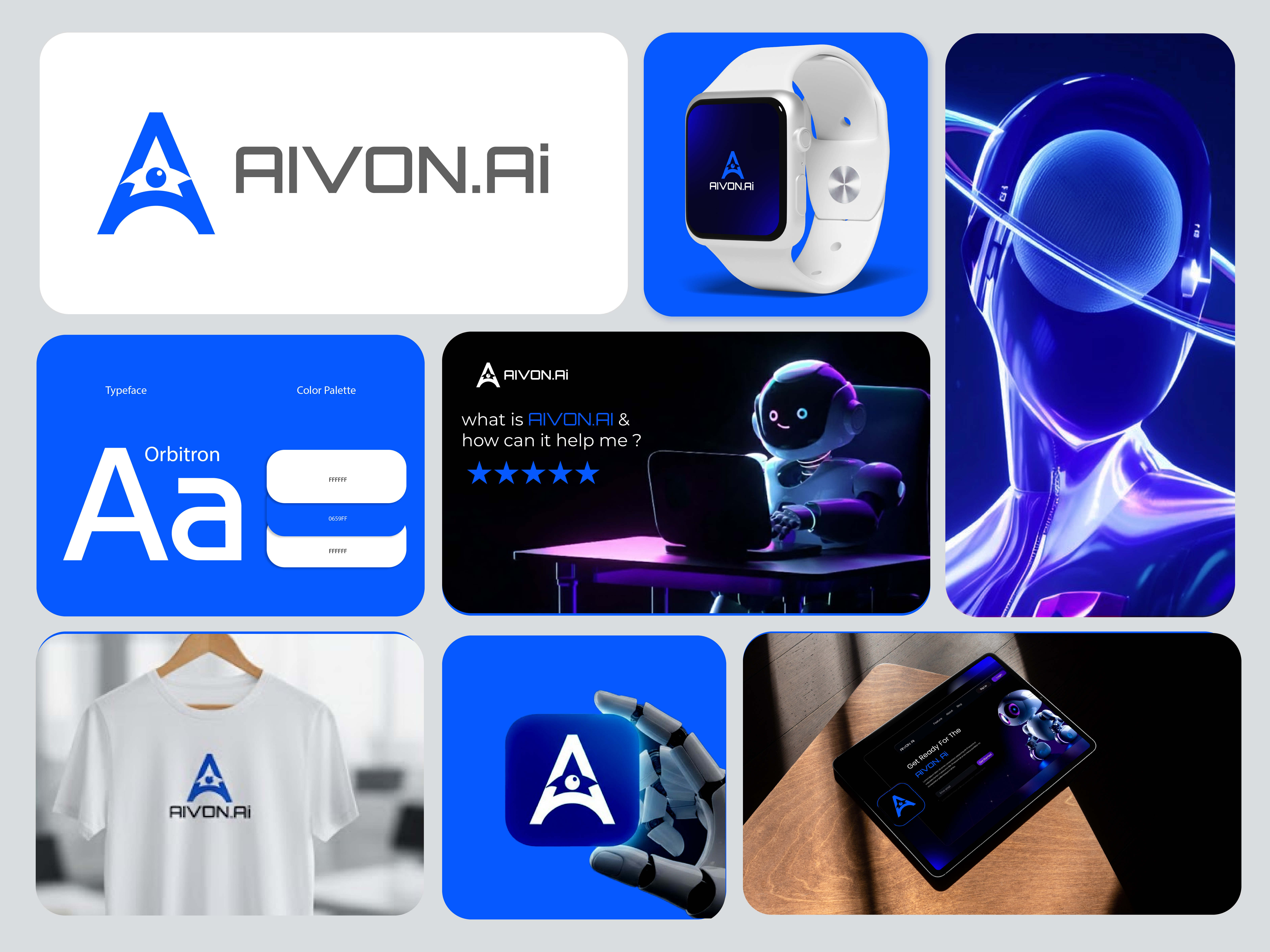 AIVON.AI – Futuristic Artificial Intelligence Logo Design