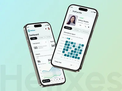 Helixes - Healthcare Management Dashboard App UI Kit app appointment clinic doctor health hospital management medical mobile nurse prescription project report saas schedule staff ui design ux design