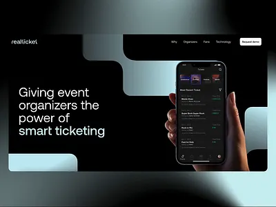 realticket • Landing Page animation branding design figma landing page logo product design ui ux