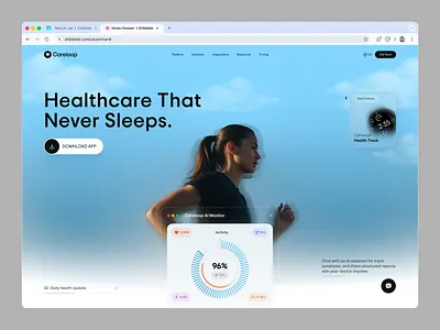 AI Healthcare Website ai health assistant ai website health tech website healthcare healthcare website landing page landing page design medical website saas website telehealth website web web design website website design