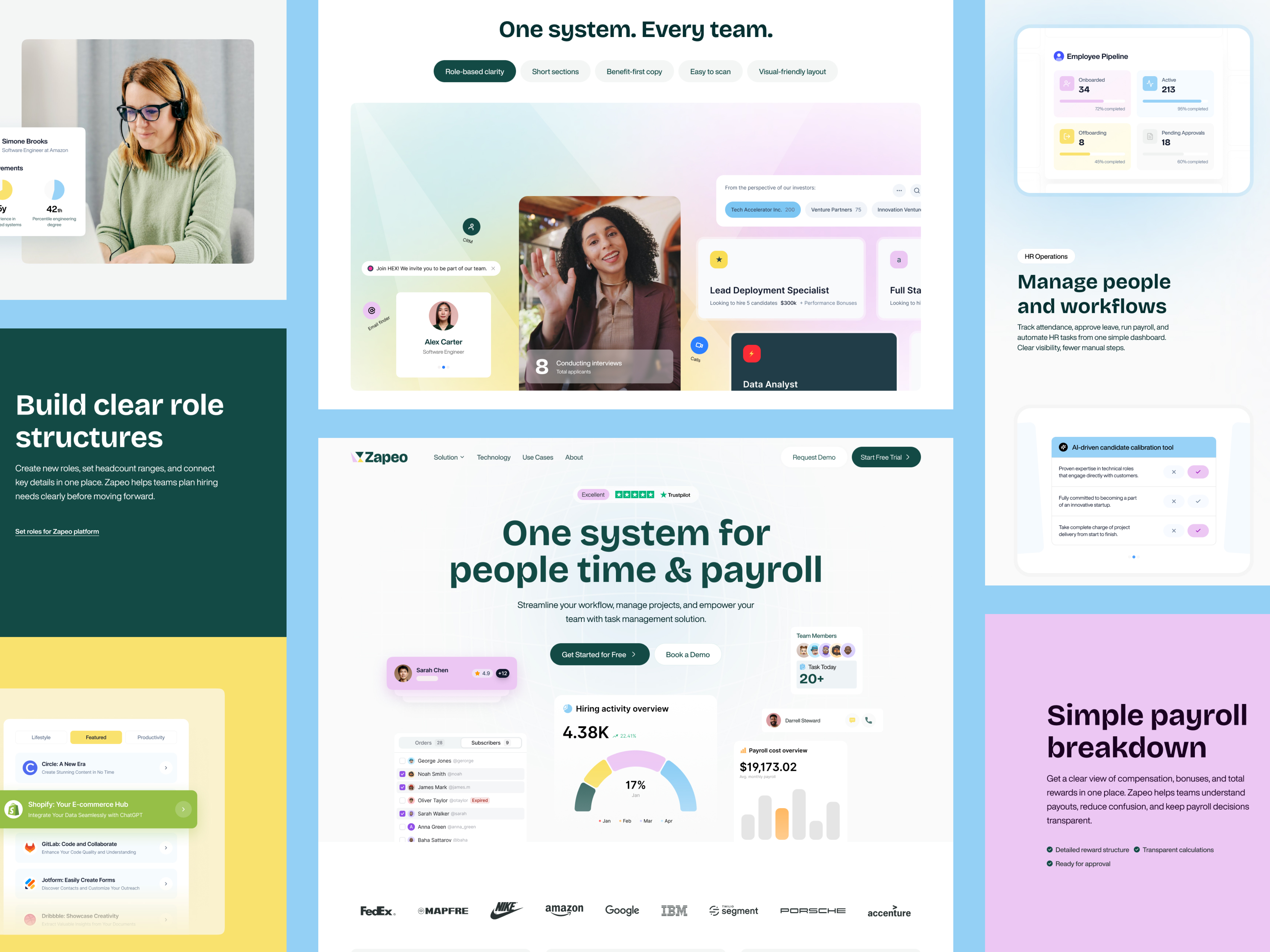 HR SaaS platform website design