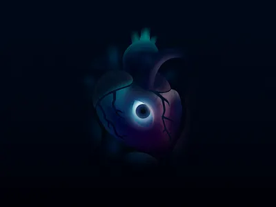 Conscience affinity designer conscience eye heart illustration