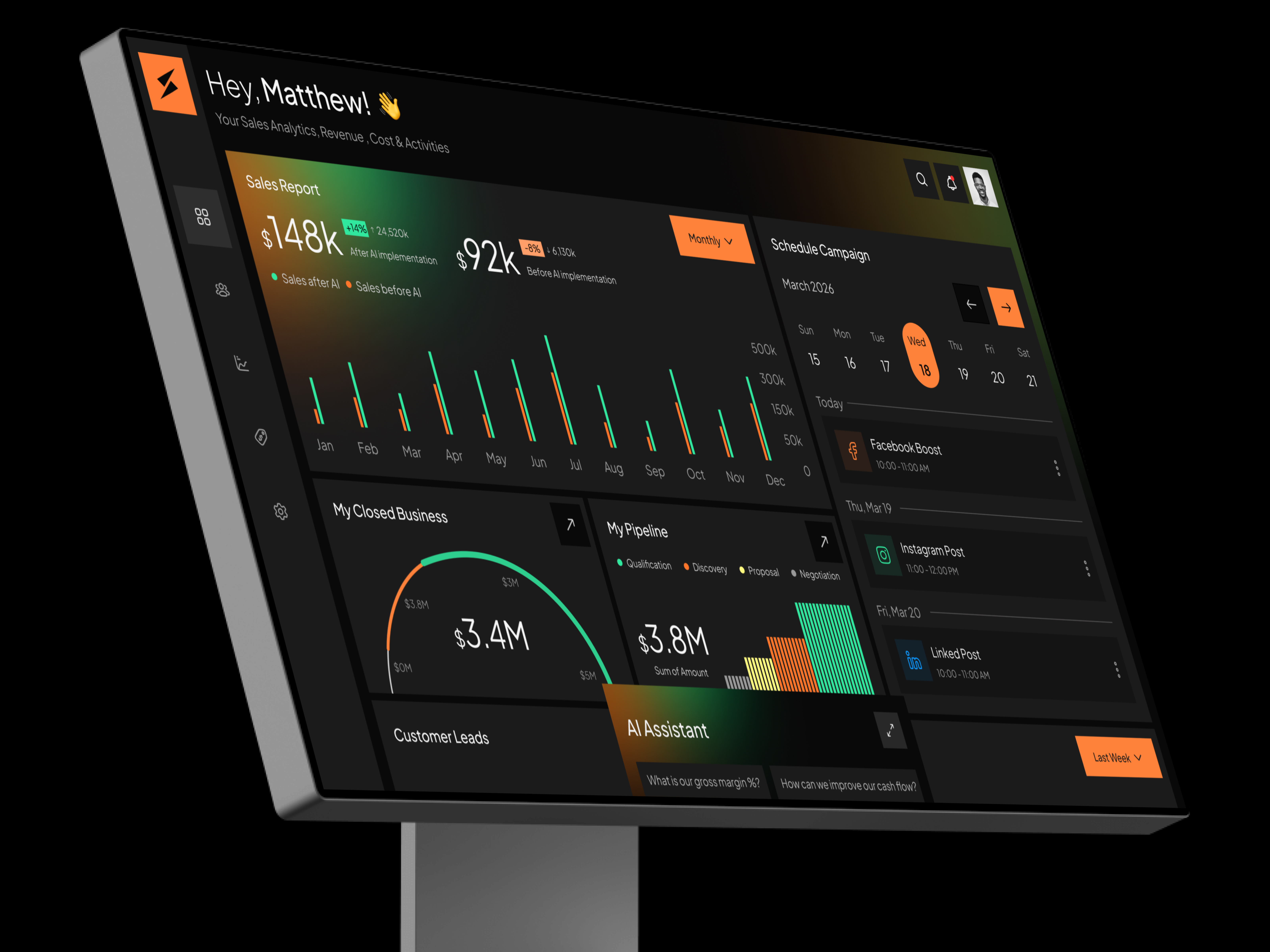 Example of Dashboard Design | Admin Dashboard UI
