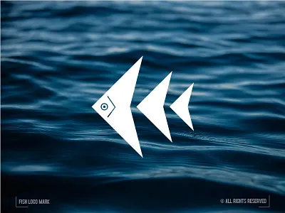 Fish icon Logo Design beach brand identity branding brandmark fish fish hook fish icon fishery fishlogo identity illustration logo logomark marine mordern logo nature logo ocean logo waves