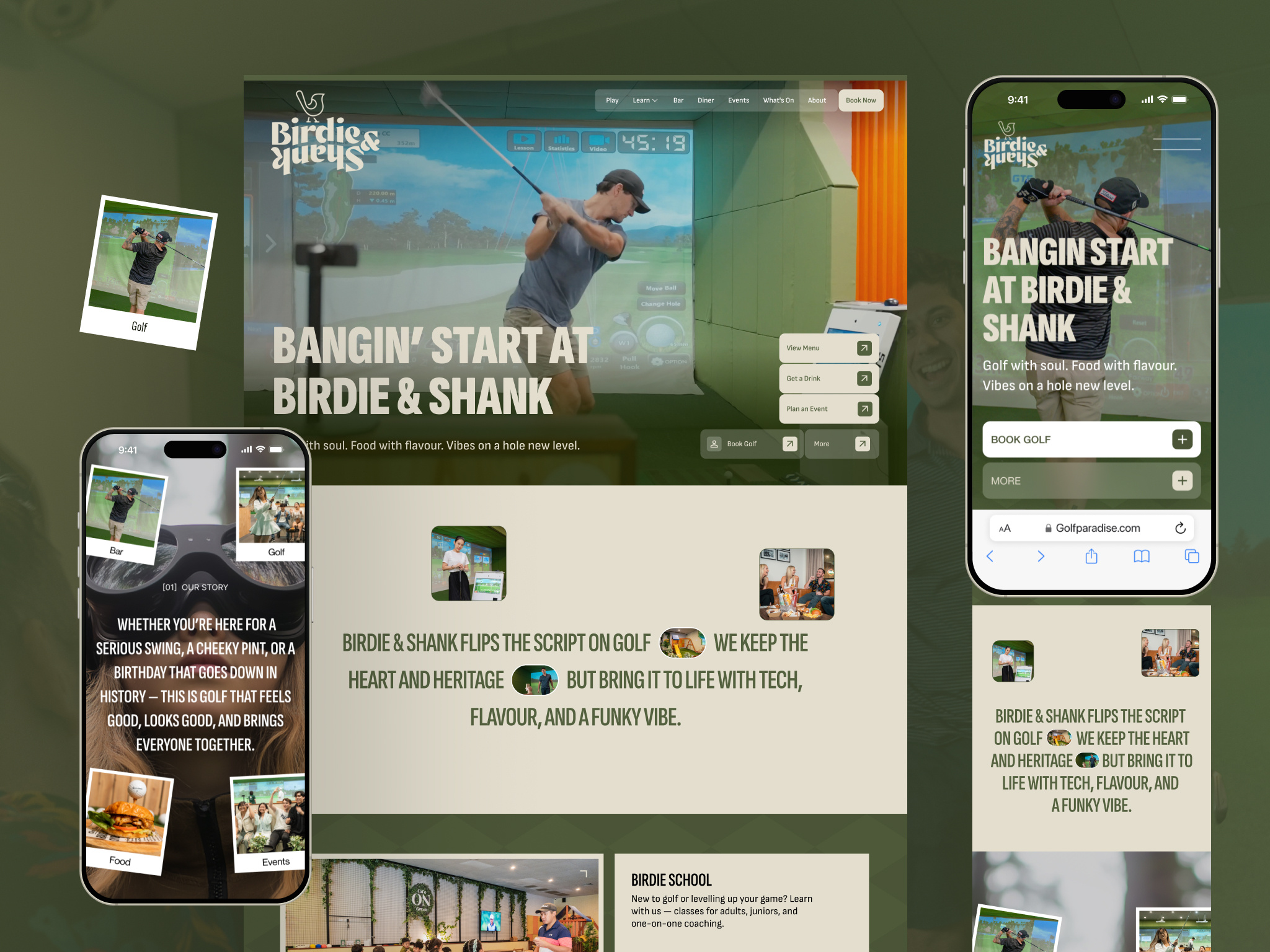 Example of Birdie & Shank – Sports & Hospitality Website