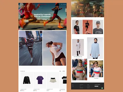 Manta Liberta — Running Apparel E-Commerce Website apparel ecommerce fashion landingpage modest onlinestore orange productpage run running sport sportswear ui uxdesign webdesign website websitedesign