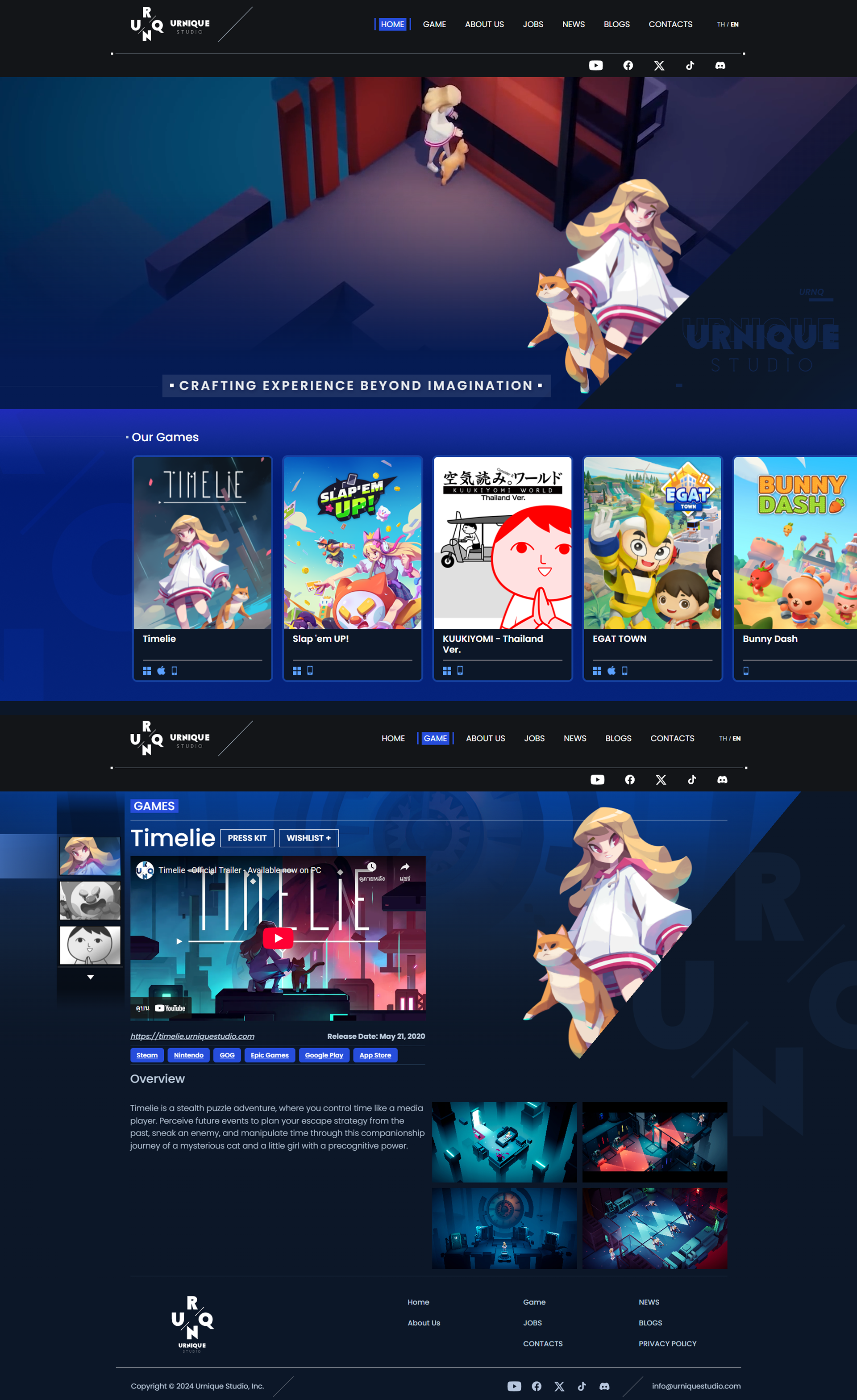 Website Design For Game Company