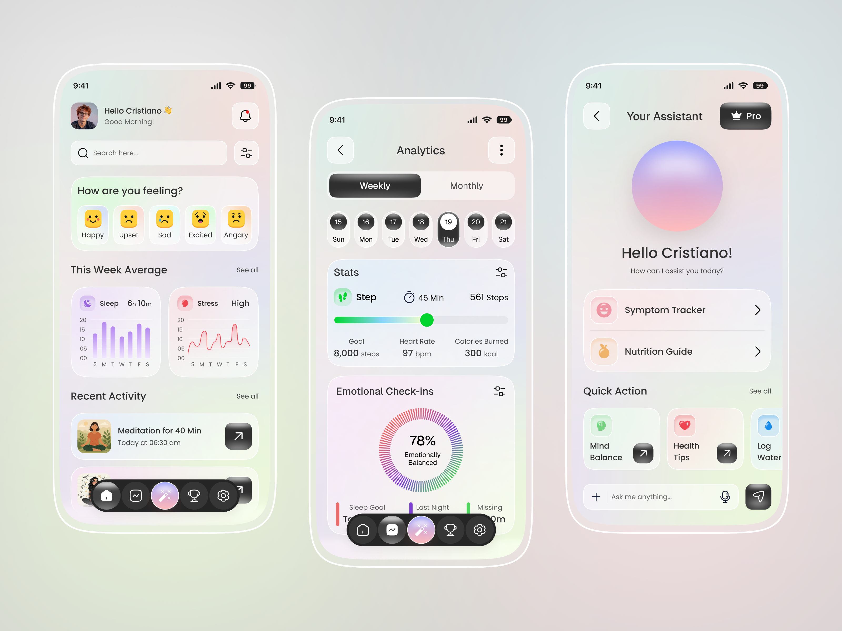 AI Wellness & Mood Tracker Mobile App