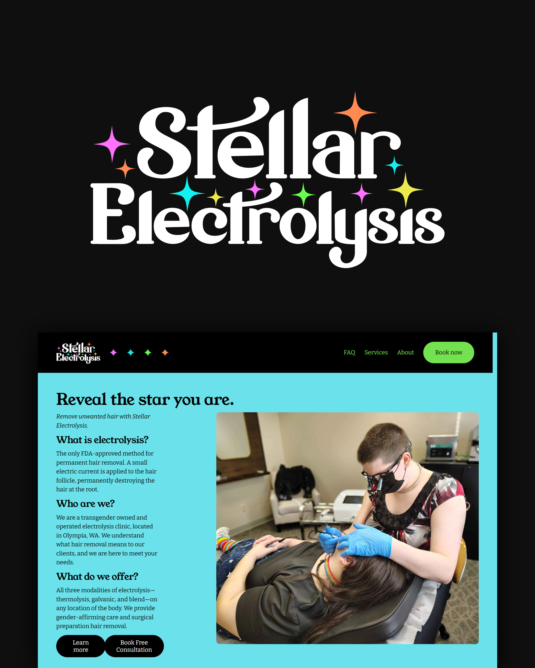 Logo Design for Stellar Electrolysis branding commission design freelance work graphic design graphic designer hair removal logo logo design logo design branding logo designer typographic typography vector