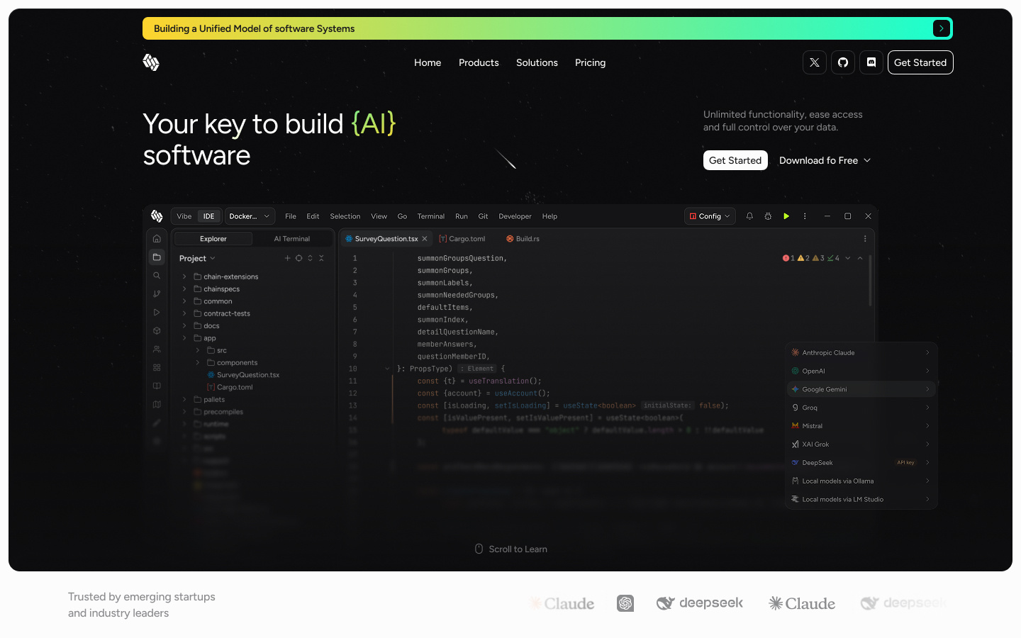 IDE - AI developer environment