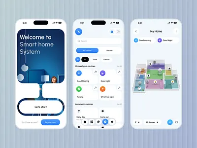 AI - Smart Home Mobile App Design ai ai mobile app automations b2b device management home automation home station luxury mobile app saas smart smart device smart home smart home mobile app web