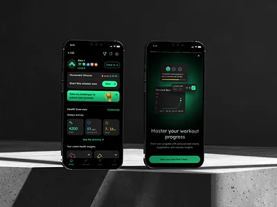 Fitness Workout Tracker Mobile App app design mobile mobile app ui ux