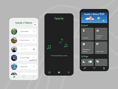 Sounds of Nature (Android App) v2 android app apps branding code design flutter graphic design illustration logo mobile mobiledesign programming ui vector vscode