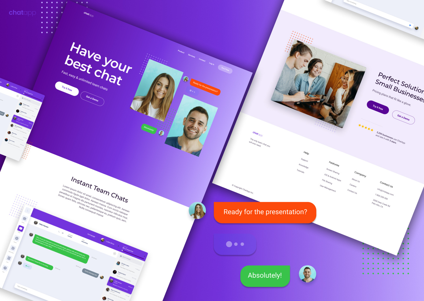 ChatApp - Home Page Design