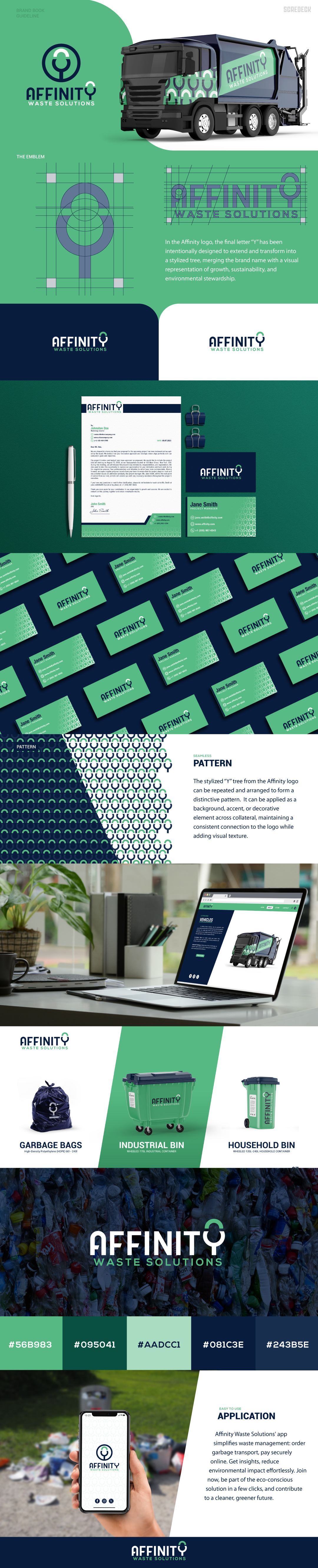 Affinity Waste Solutions Branding affinity branding design environment garbage graphic design logo scredeck truck waste