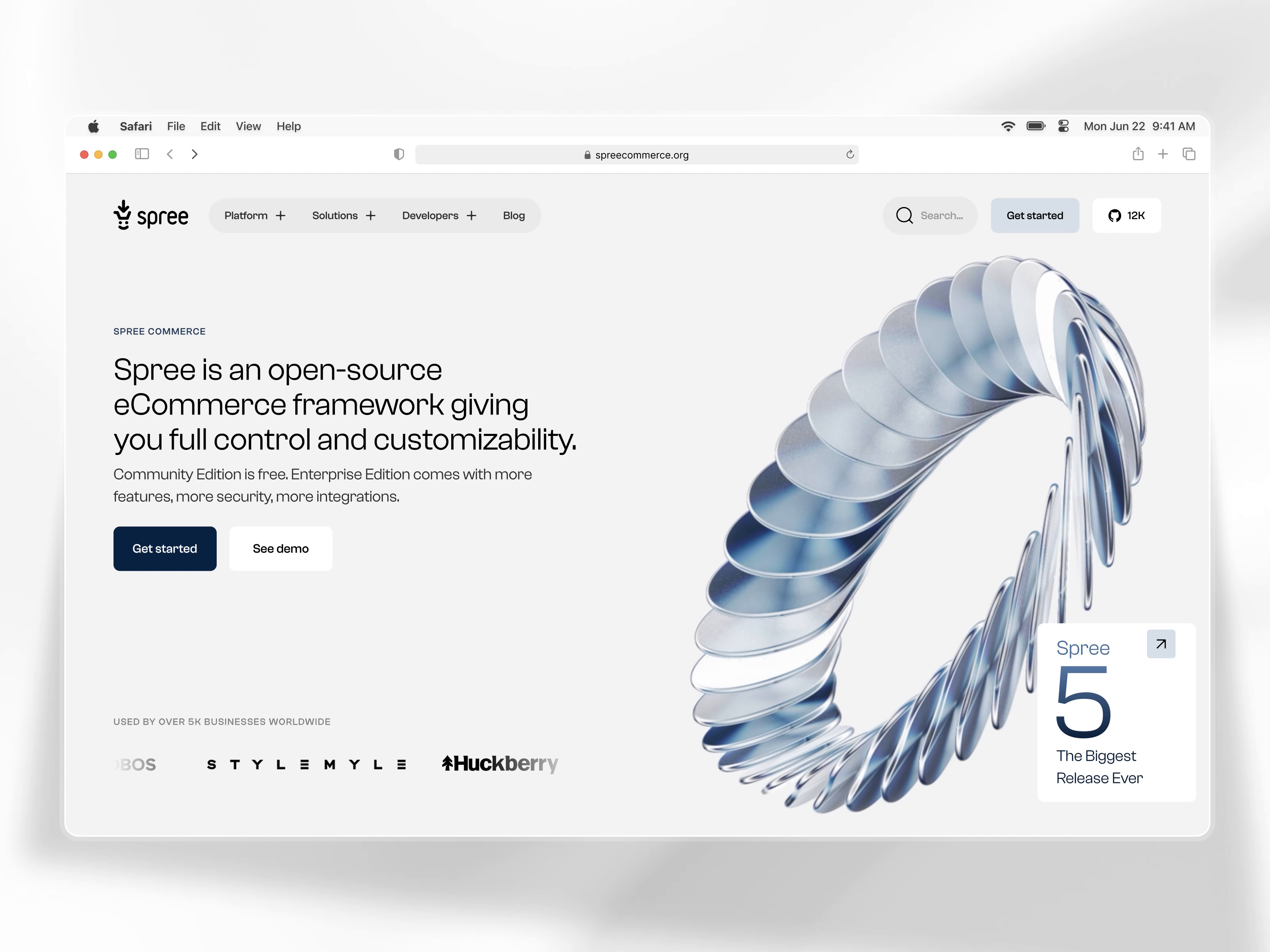 Spree - Hero Section