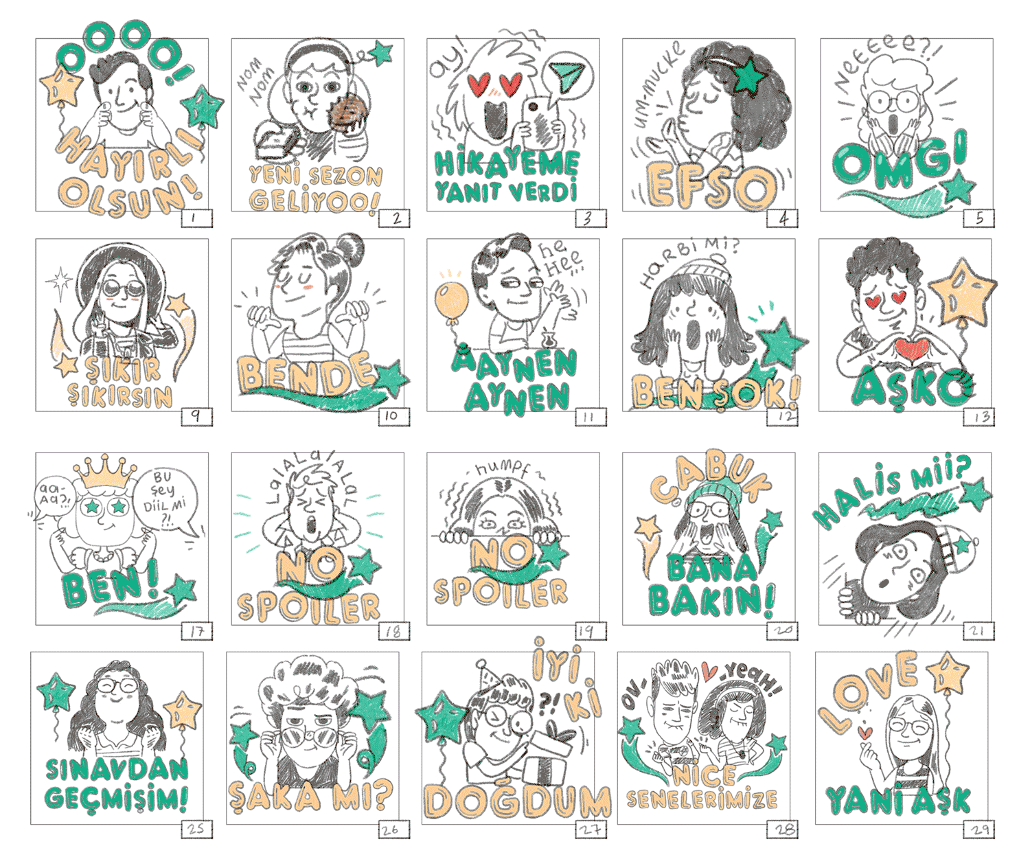 Example of Vector Stickers & Web Illustrations