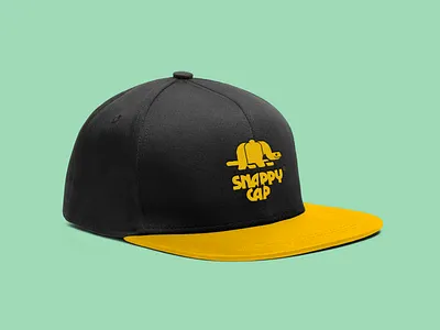 Snappy cap branding cap design embroidery icon logo mark snappy turtle wordmark