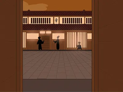 Eastern Fortress Streets - Environment Art environment art illustration