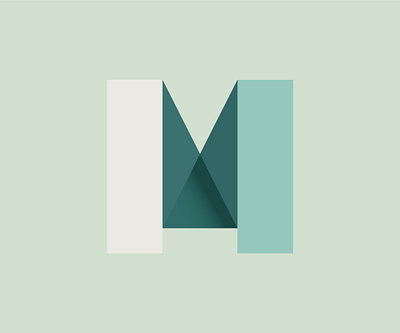 Green M design graphic design illustration typography