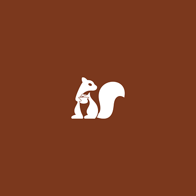 squirrel animal design logo modern simple squirrel