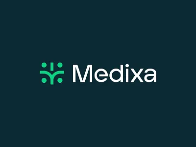 Medixa — Modern HealthTech & Digital Care Logo Design abstract mark biotech logo branding clinic logo digital health healt htech logo health app health care logo human icon medical app medical logo medical tech minimal logo modern logo plus symbol saas logo telemedicine wellness brand