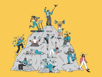 New Scientist Feature Lead artist colour illustration conceptual design diversity drawing editorial goals graphic design illustration illustrator magazine illustration mental health people